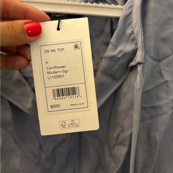 Theory silk blouse small - Picture 4 of 4